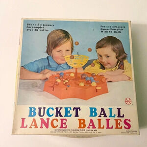 Vintage 1970s Bucket Ball Game Marx Toys  Missing 1 Ball